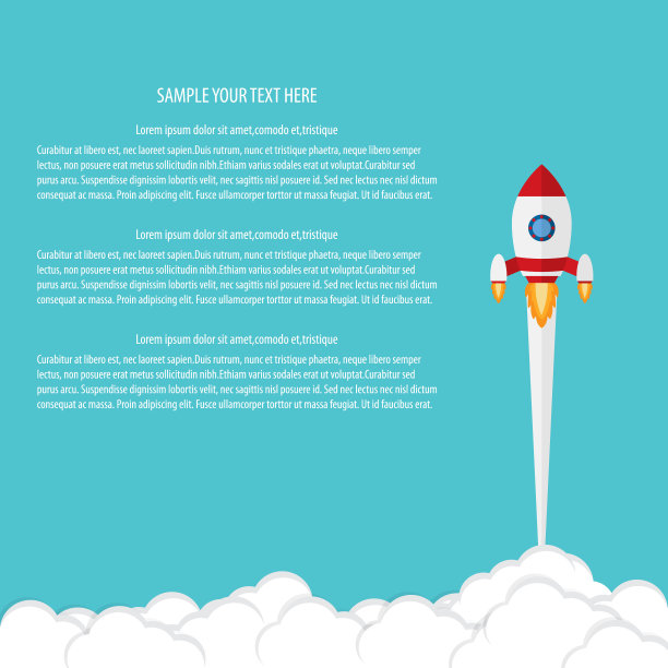 火箭插图及创业复制空间。-火箭图形还代表了勇气、进取、自信、信念、无畏、大胆、图片下载