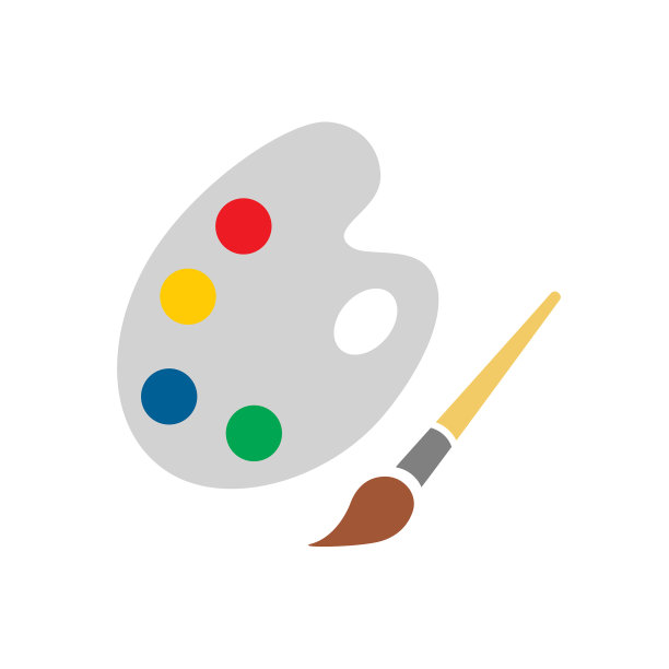 带有调色板的画笔图片下载