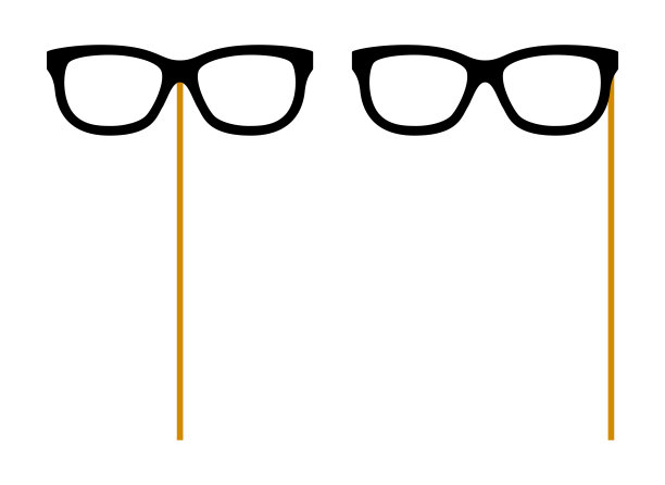 白底木棒眼镜图片下载