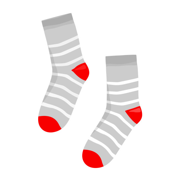 袜子对孤立的白色图片下载
