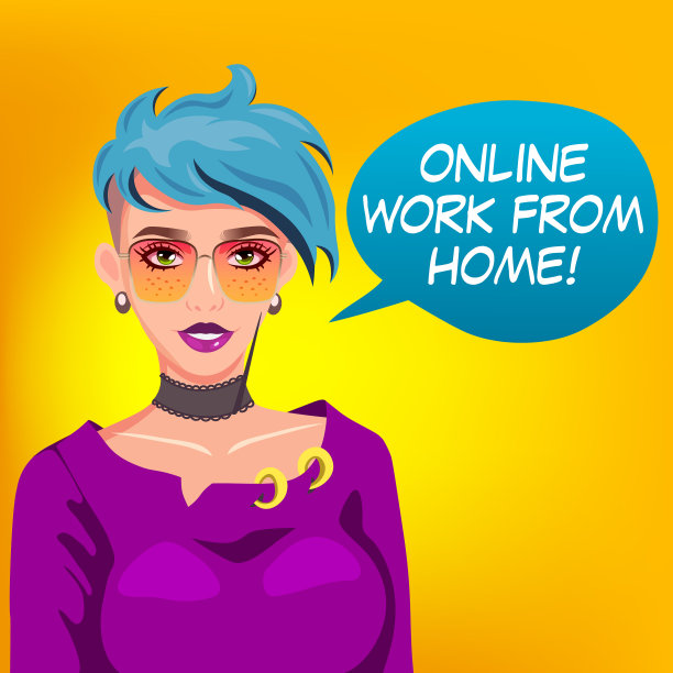 漂亮女孩与语音泡泡在线工作从图片下载