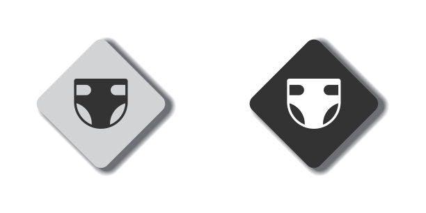 尿布图标。平面向量插图。图片下载