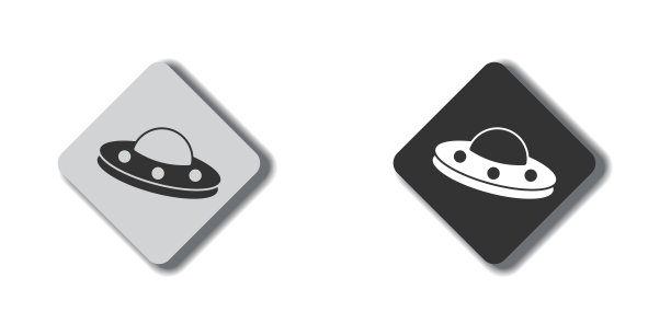 不明飞行物图标。外星人。矢量插图。图片下载