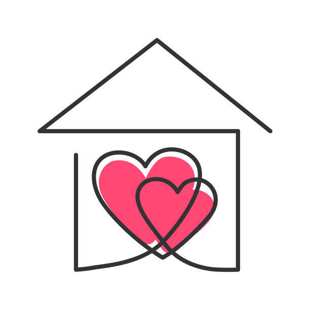 两个红心屋图片下载