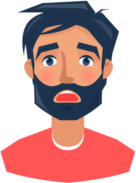 成年人脸上的震惊和恐惧表情图片下载