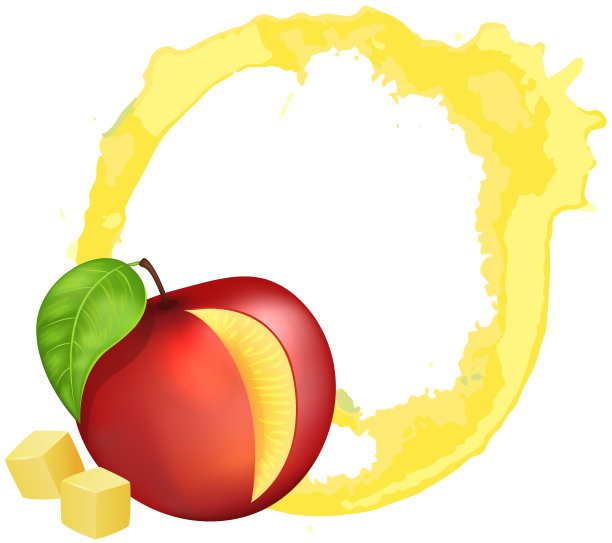 果汁渍在成熟的桃子附近飞溅和掉落图片下载