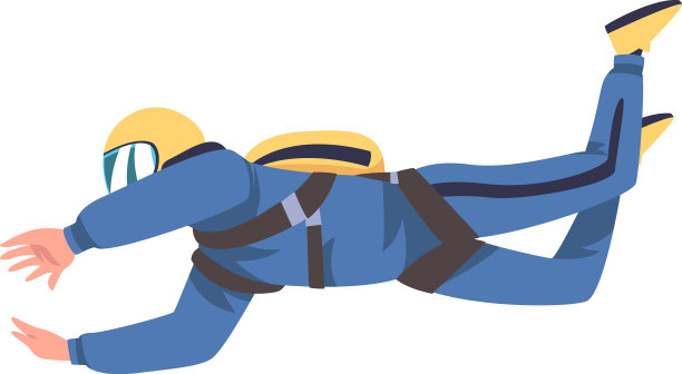 男子跳伞和自由落体在跳伞图片下载