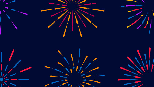 烟花缤纷绽放，为节日平套图片下载