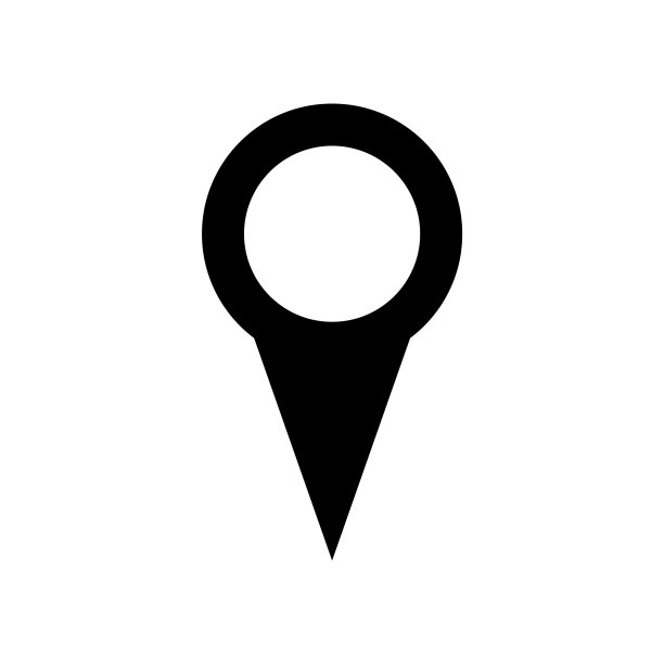 黑色地图图钉图标图片下载