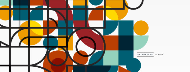 最小几何抽象背景圆图片下载