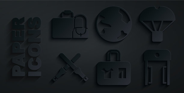 设置旅行箱飞行降落伞编组图片下载