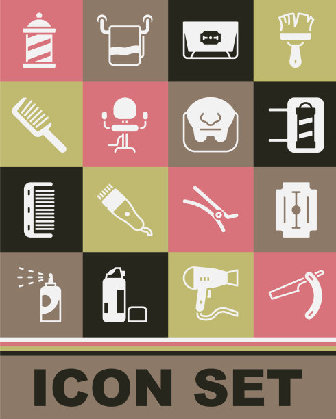 剃刀直刀片理发店杆图片下载