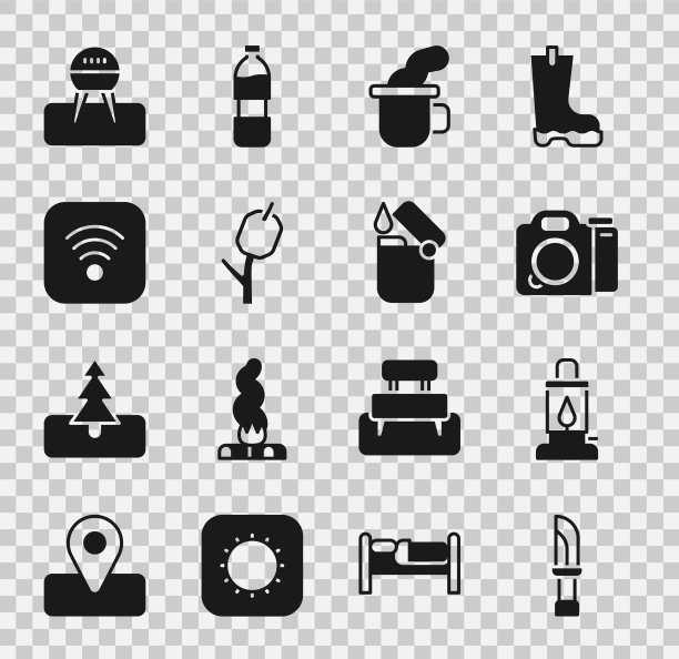 集刀露营灯摄影相机杯图片下载