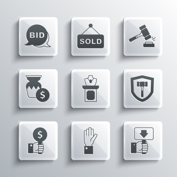 设置手握拍卖拍子的拍卖锤图片下载