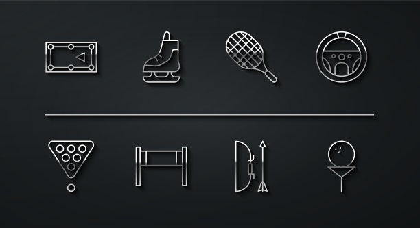 把线台球桌的球摆成三角形图片下载