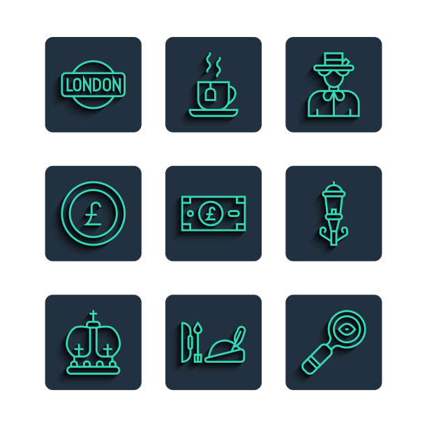 集英国王冠罗宾汉帽子放大线图片下载