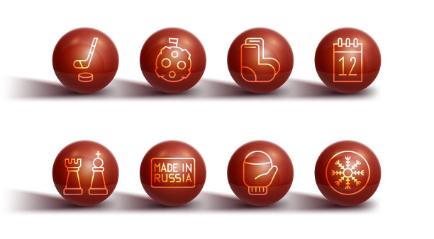 设置线冰球棒和冰球国际象棋图片下载