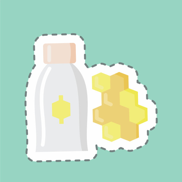 贴纸线切蜂王浆适合蜜蜂图片下载