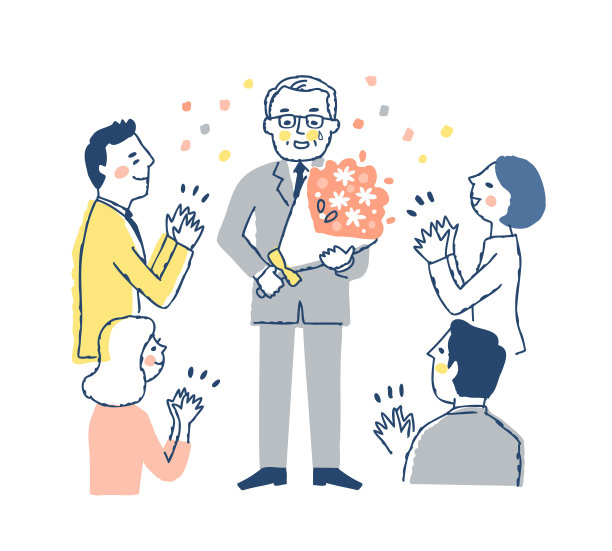 退休的人和工作的人图片下载