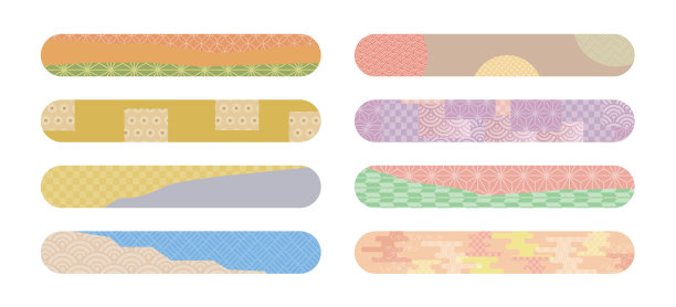 中国风格亚洲风格的传统装饰框架套装图片下载