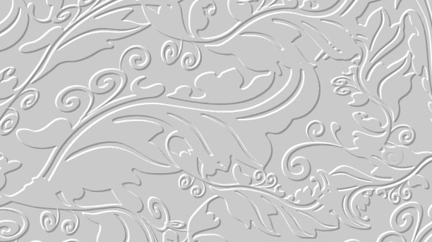 浮雕花巴洛克线艺术窗花3d图片下载