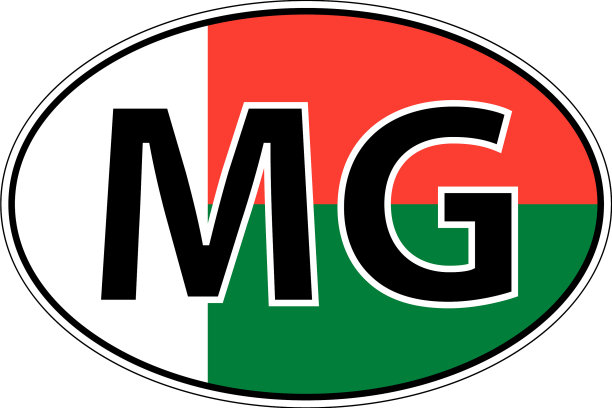 马达加斯加共和国mg国旗标签贴纸车图片下载