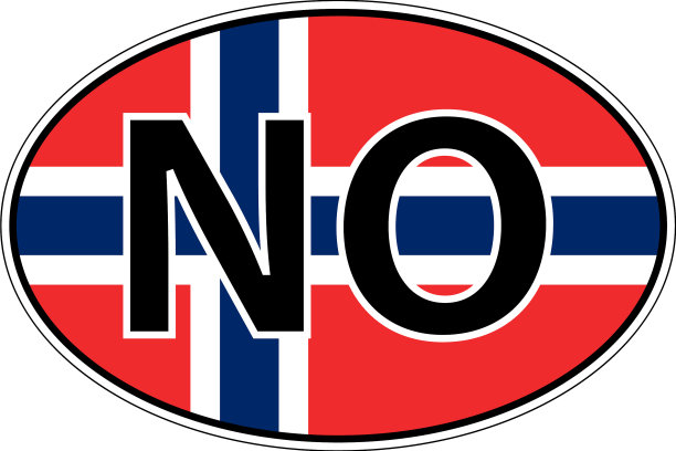挪威国际汽车上没有国旗标签贴纸图片下载
