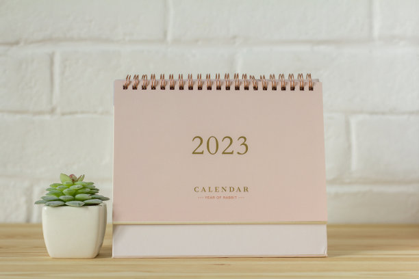 2023年的桌面日历。2023年的桌面日历。图片下载