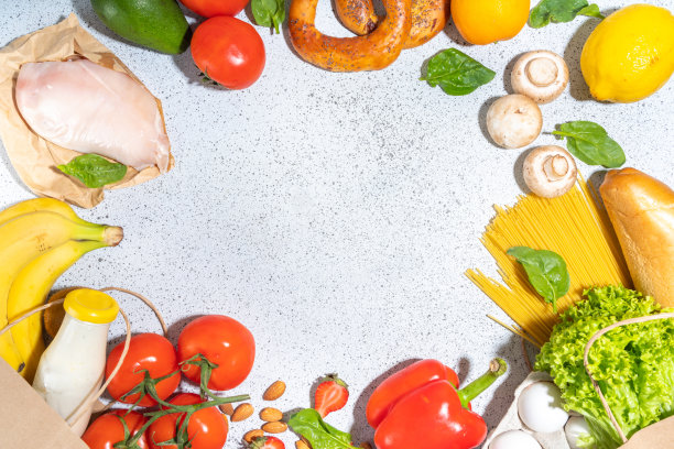 食品配料装在纸袋里图片下载