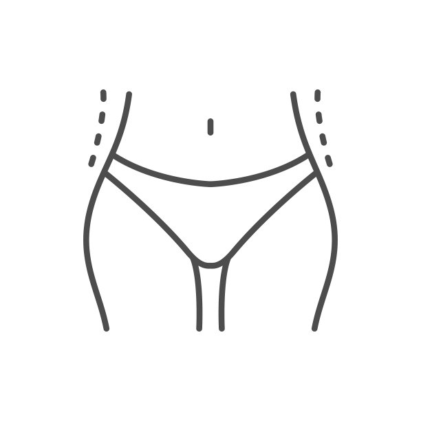 瘦身工艺线轮廓图标图片下载