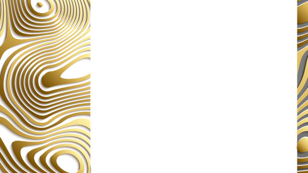奢华的金色背景，波浪般的金色景观图片下载