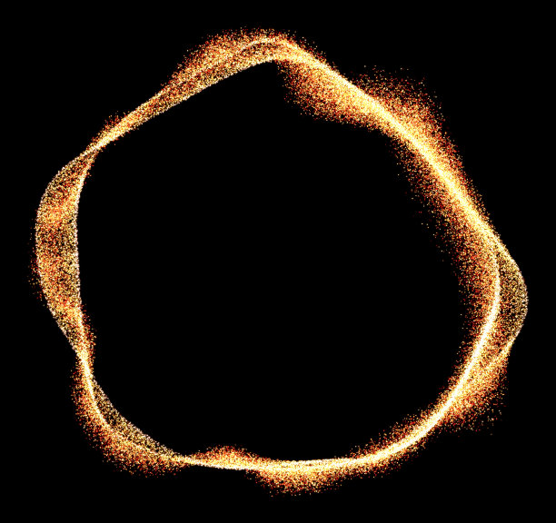黑色背景上的飞行粒子。图片下载