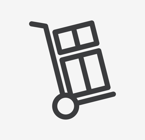 手卡车箱子矢量图标图片下载