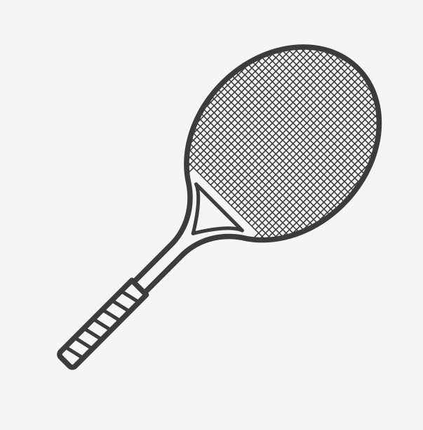 网球拍矢量图标图片下载