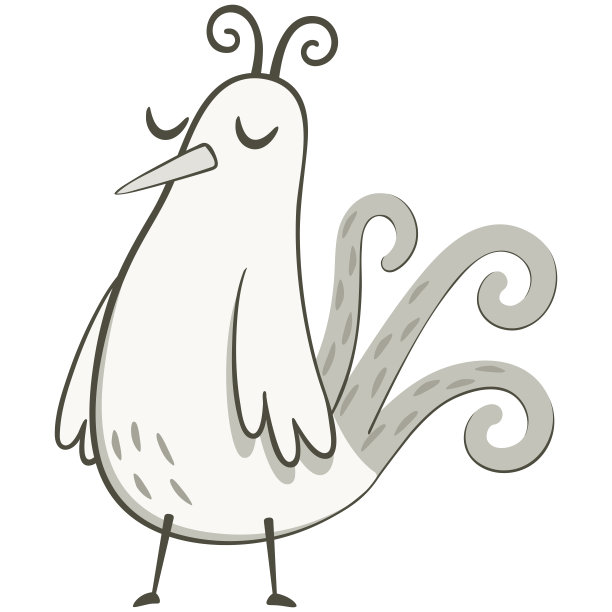 可爱的小鸟，黑白相间图片下载