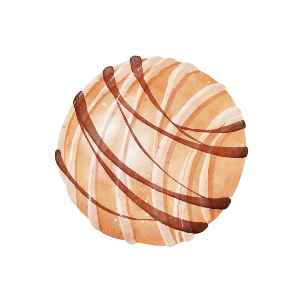 基础白巧克力球水彩矢量设计图片下载