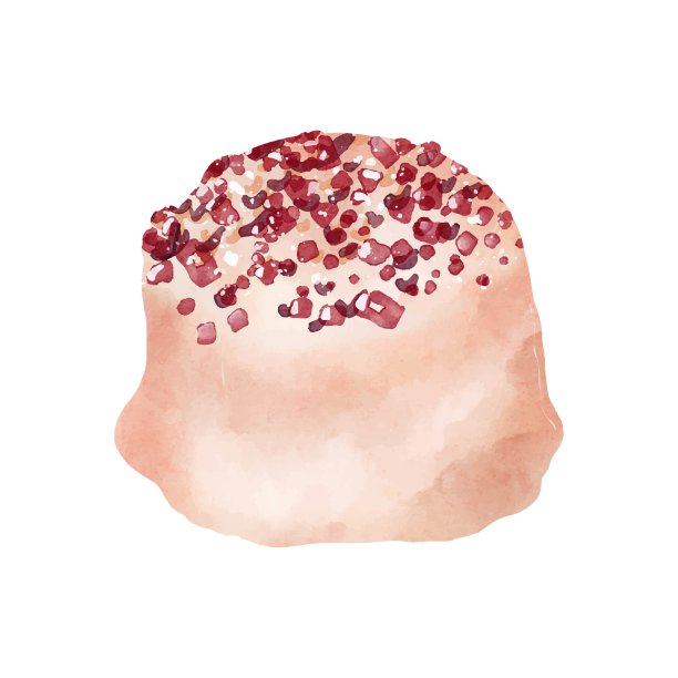 白巧克力水彩矢量艺术图片下载