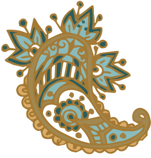 佩斯利图案东方装饰民间图形图片下载