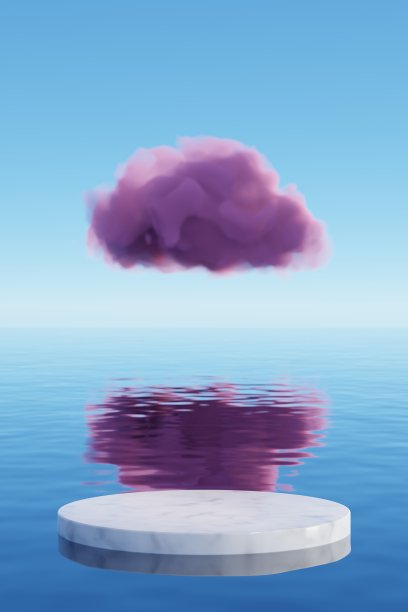 带有复制空间的3d平台，用于产品展示展示。热带夏季和度假的概念。图形艺术设计。图片下载