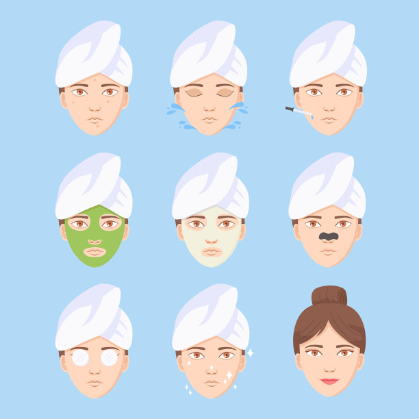 面部护理常规设置循序渐进的韩式方法图片下载