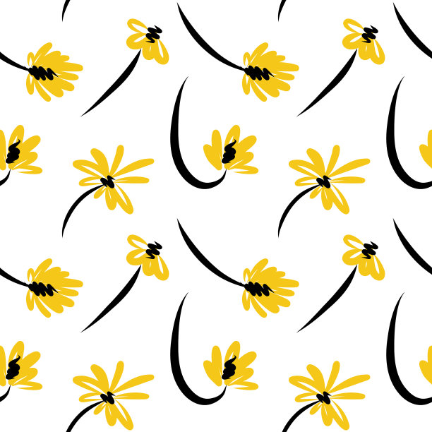 黄色蒲公英的图案图片下载