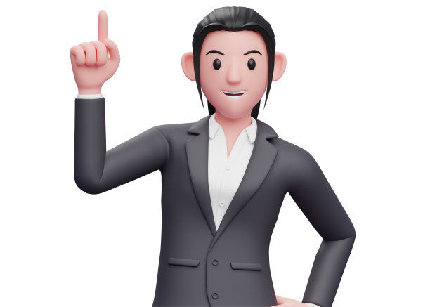 正装商务女士用食指向上指，正装商务女士用手指插图图片下载