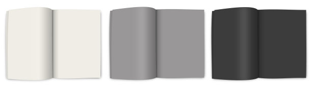 三种小册子空白模板白色，灰色和黑色的演示布局和设计。图片下载
