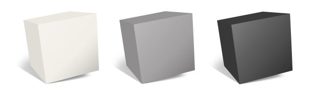 三个软件盒空白模板白色，灰色和黑色的演示布局和设计。图片下载