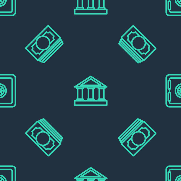 设行银行大楼堆叠纸币现金图片下载