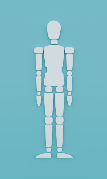 蓝色背景上的木偶图片下载