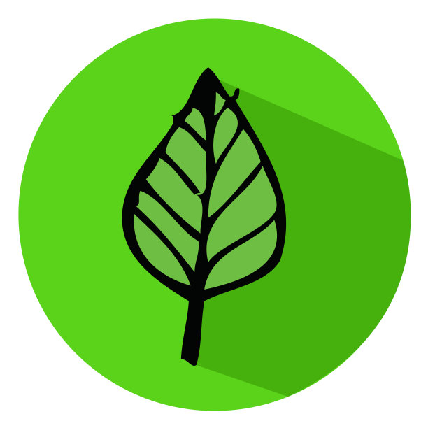 树叶图标标志符号设计图片下载