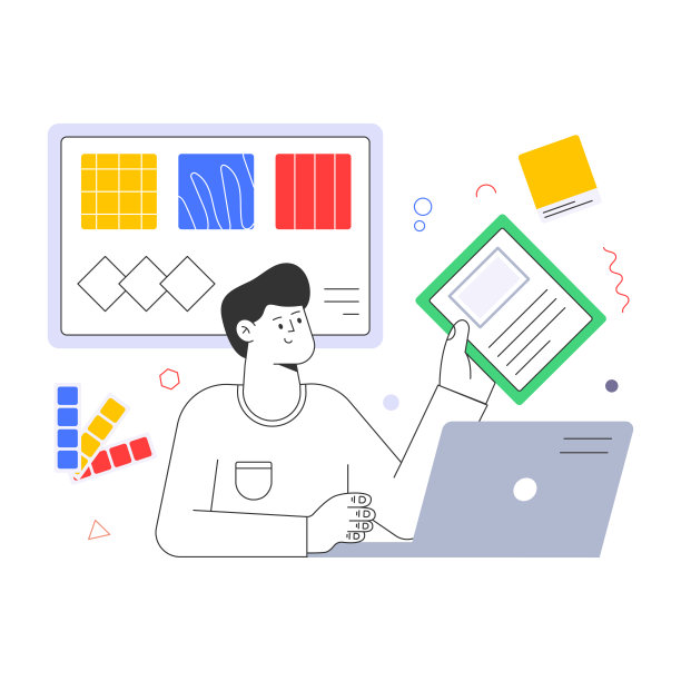 平面设计的平面矢量插图图片下载