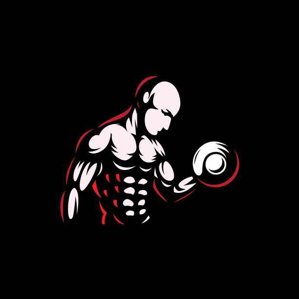 阳刚的健身房轮廓图片下载