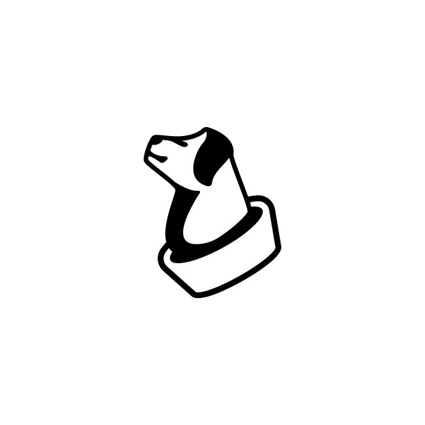 动物狗宠物食品剪影图形模板图片下载